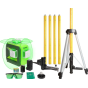 Лазерні рівні 4D + Розпірні Штанги (комплекти)