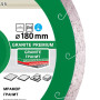 Круг алмазний вiдрiзний 1A1R 180x1,6x8,5x25,4 Granite Premium