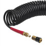 Шланг BLACK M-Flex 6,5х10мм, 15м спіральний поліуретановий з поворотним шарніром, латунними швидкороз'ємними з'єднаннями STORM INTERTOOL PT-1794