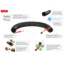 Шланг BLACK M-Flex 6.5х10мм, 20м спіральний поліуретановий з поворотним шарніром, латунними швидкороз'ємними з'єднаннями STORM INTERTOOL PT-1795