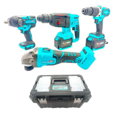 Набір акумуляторних інструментів Grand №4 (МШУ-20BL/PRO+ДА-20/13UBL+АГ-800UBL+ПА-20/26BL)