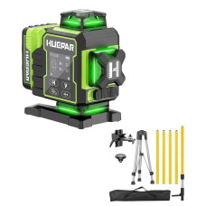Лазерний рівень Huepar W04CG Pro Phantom + штанга Yellow 3.7м