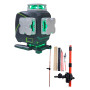 Лазерний рівень Huepar S04CG Ultimate Edition + штанга Red 4м
