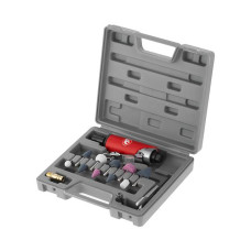 Шліфмашина пневматична у валізі 1/4" міні + набір шліфувальних каменів 10 од INTERTOOL PT-1003