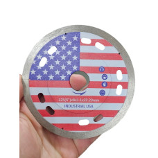 Відрізний алмазний диск Industrial USA 125x10x1.1x22.23 (Антискол)